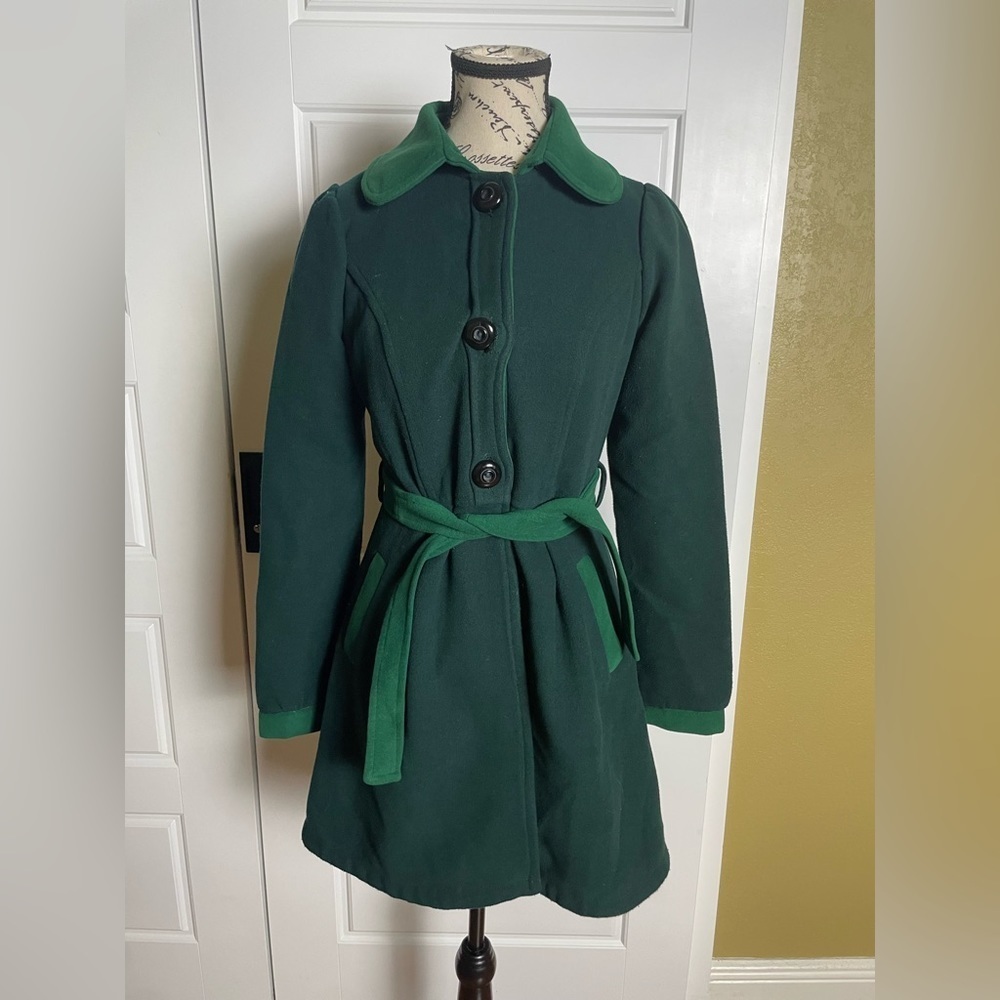 Cloth Dormeuil Green Custom Pea Coat